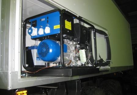 Выдвижной генератор спец. фургона КАМАЗ 43114